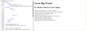 Great big font size
