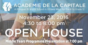 Open House Nov. 23